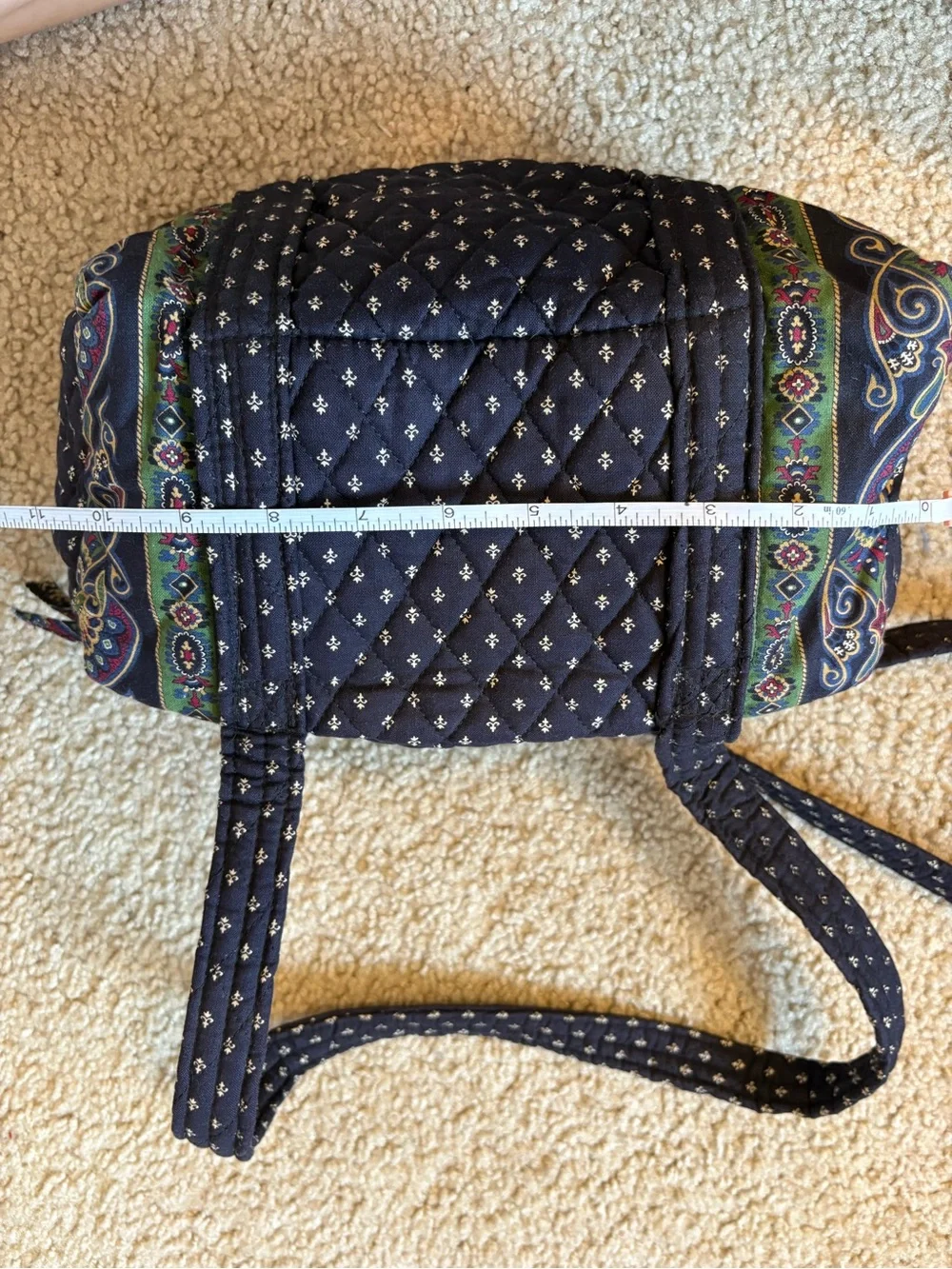 Vintage Vera Bradley 1990 “Classic Black” Mini Tote